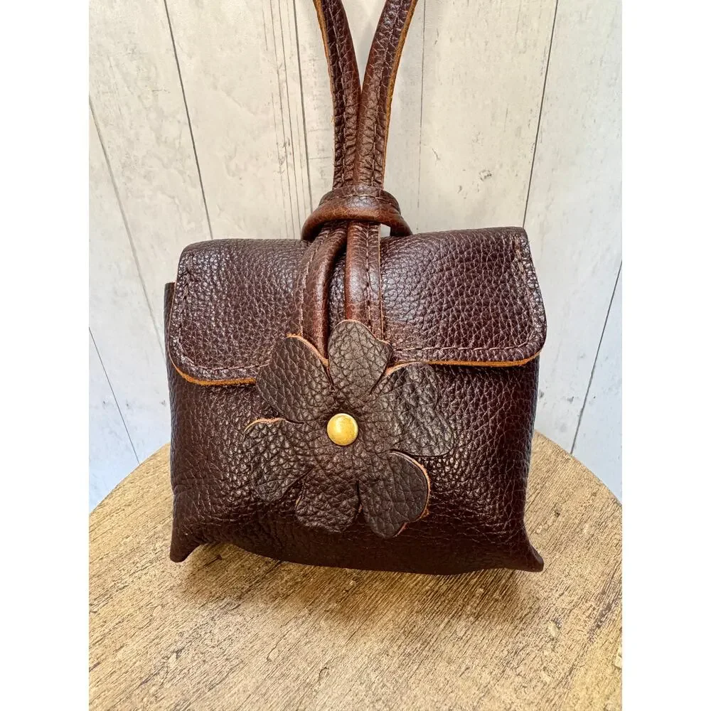 Portland Leather Blooming Wristlet Purse COLDBREW Wristlet FAST SHIP Brown Bag